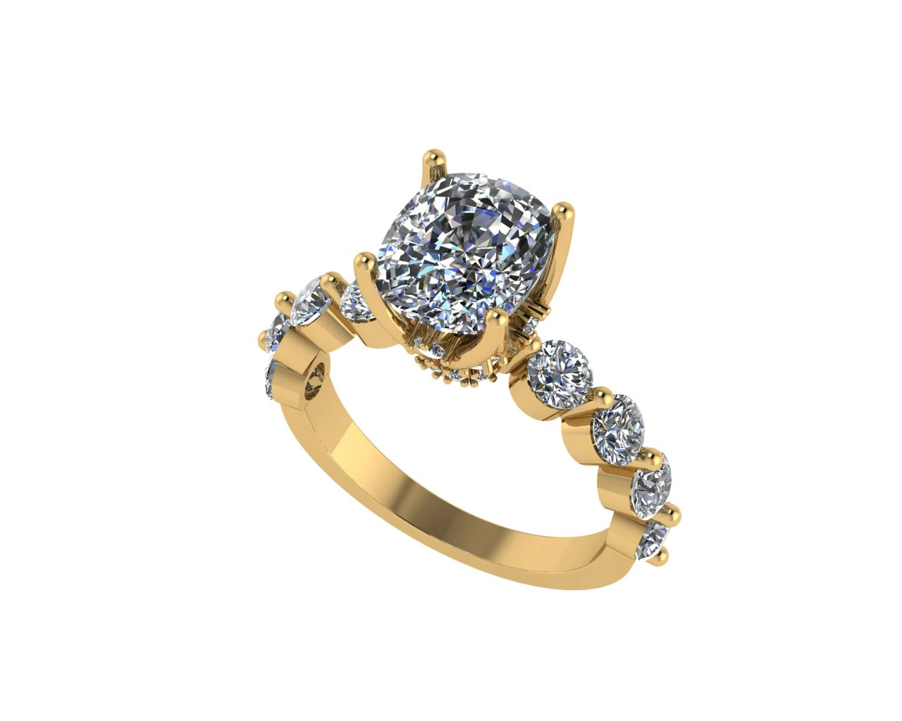 Women diamond ring 3d render 3D Print Model .c4d .max .obj .3ds .fbx .stl .blend 