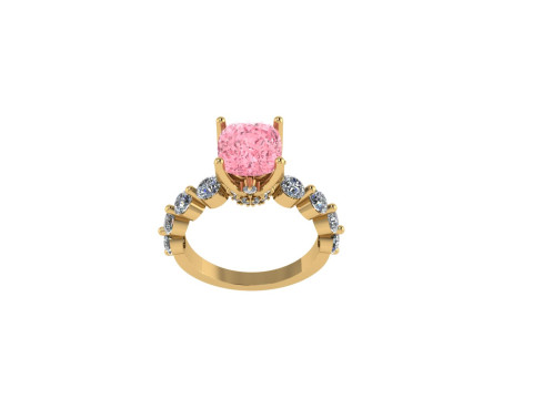Women diamond ring 3d render Modèles 3D en vedette