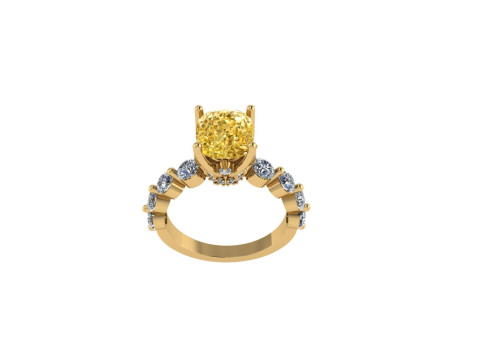 Women diamond ring 3d render Modèles 3D en vedette