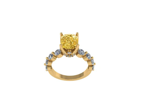 Women diamond ring 3d render 3D Print Model