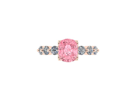 Women diamond ring 3d render Modèles 3D en vedette