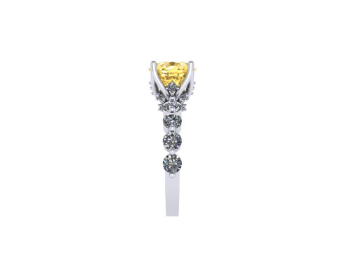 Women diamond ring 3d render Modèles 3D en vedette