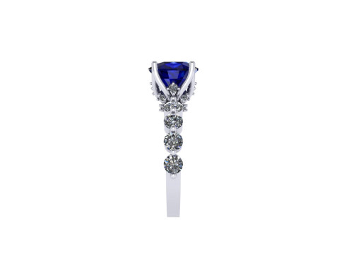 Women diamond ring 3d render Modèles 3D en vedette