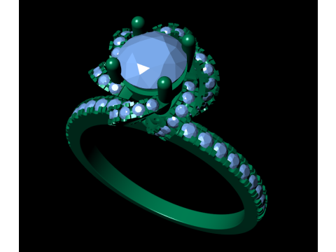 Women diamond ring 3d render 3D Print Model