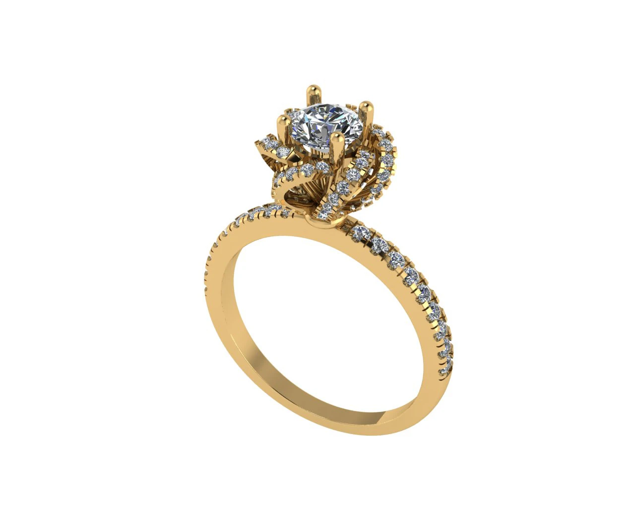 Women diamond ring 3d render 3D Print Model .c4d .max .obj .3ds .fbx .stl .blend 