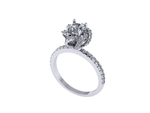 Women diamond ring 3d render 3D Print Model