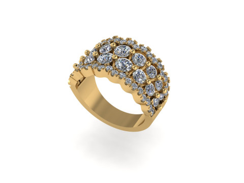 Women diamond ring 3d render 3D Print Model