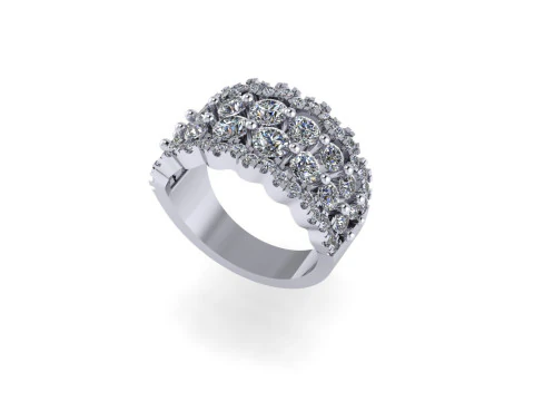 Women diamond ring 3d render 3D Print Model