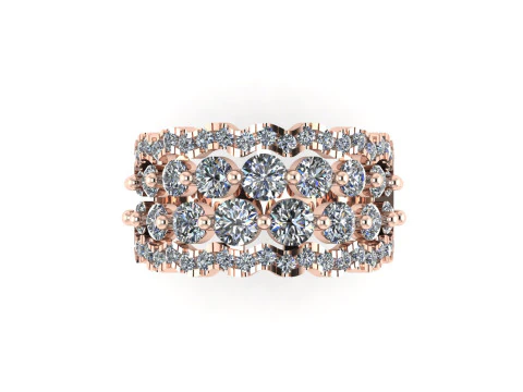 Women diamond ring 3d render 3D Print Model