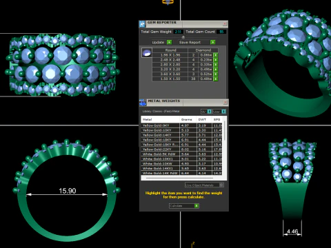 Women diamond ring 3d render 3D Print Model