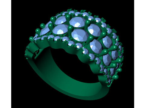 Women diamond ring 3d render 3Dプリントモデル