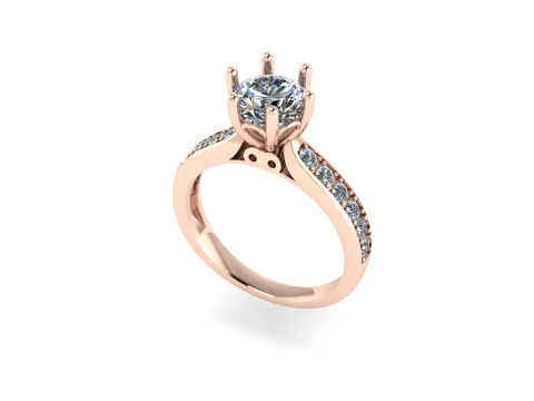 Women diamond ring 3d render 3D Print Model