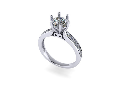 Women diamond ring 3d render 3Dプリントモデル