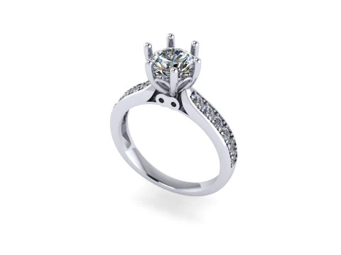 Women diamond ring 3d render 3D Print Model