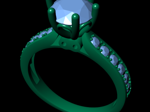 Women diamond ring 3d render 3Dプリントモデル