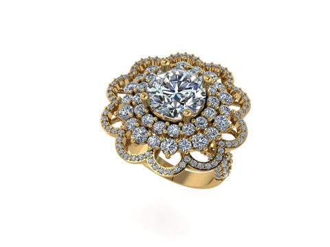 Women diamond ring 3d render 3Dプリントモデル