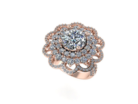 Women diamond ring 3d render 3Dプリントモデル