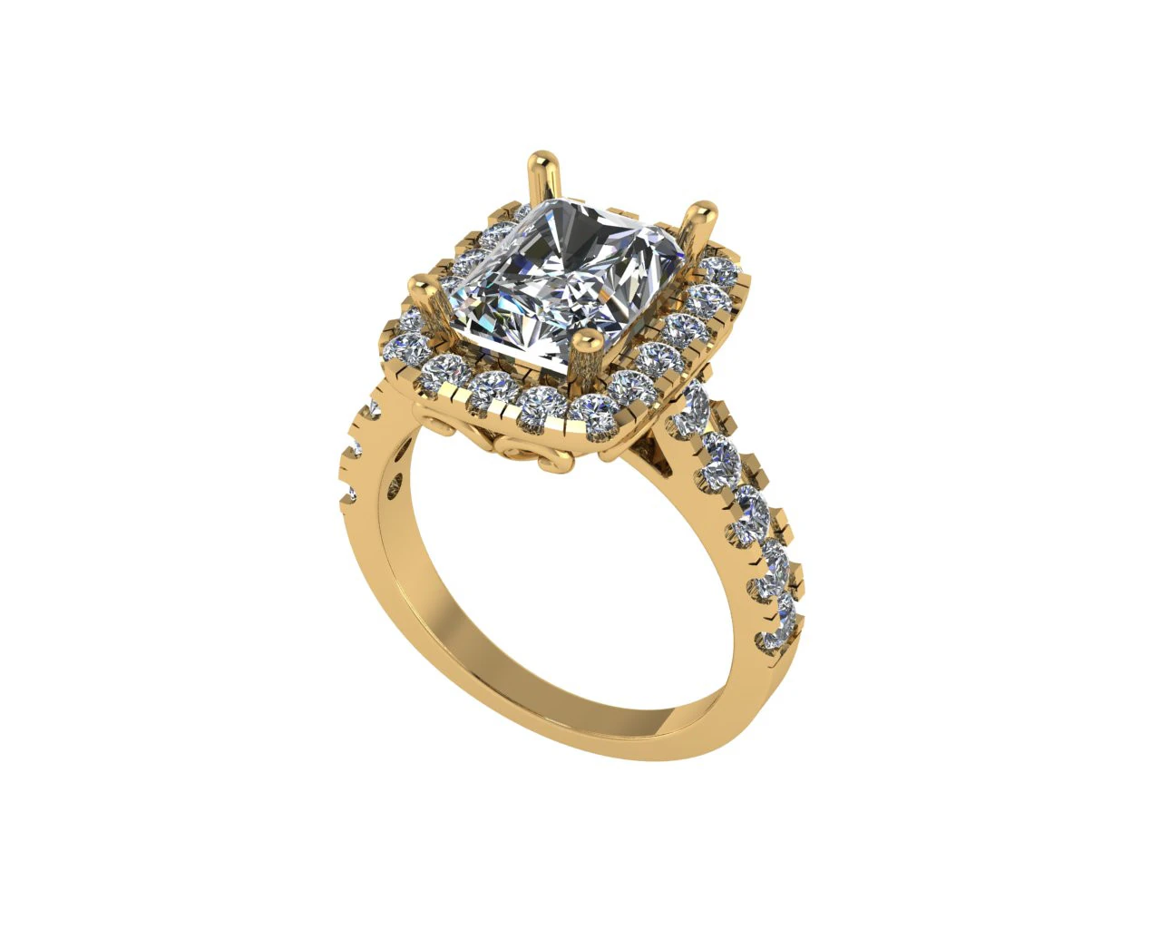 Women diamond ring 3d render 3D Print Model .c4d .max .obj .3ds .fbx .stl .blend 