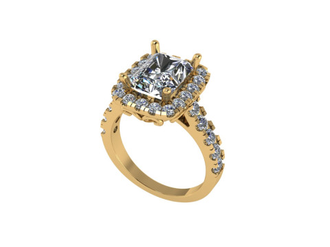 Women diamond ring 3d render 3Dプリントモデル
