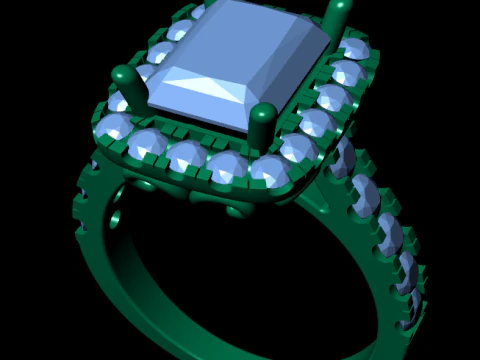Women diamond ring 3d render 3D Print Model