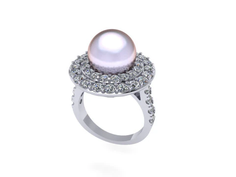 Women diamond ring 3d render 3D Print Model