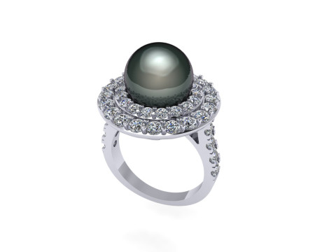 Women diamond ring 3d render 3Dプリントモデル