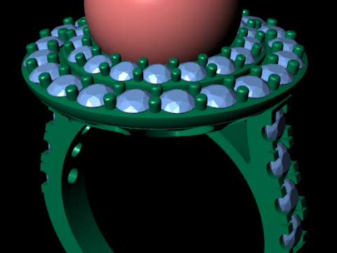 Women diamond ring 3d render 3Dプリントモデル