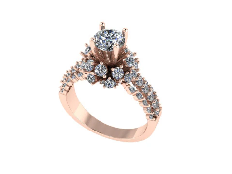 Women diamond ring 3d render 3D Print Model