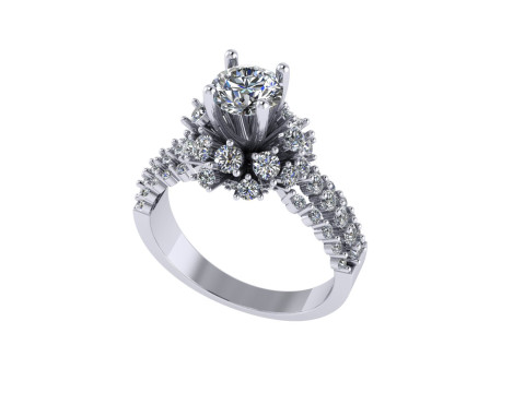 Women diamond ring 3d render 3Dプリントモデル