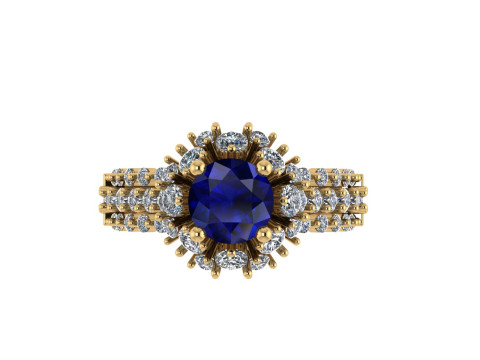 Women diamond ring 3d render 3Dプリントモデル