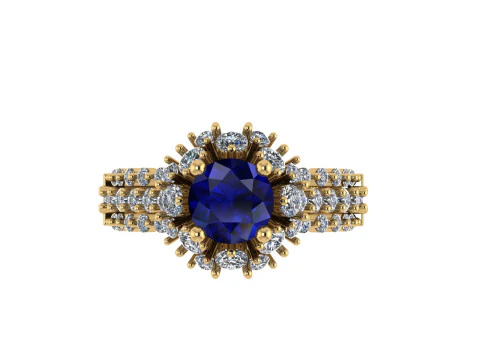 Women diamond ring 3d render 3D Print Model