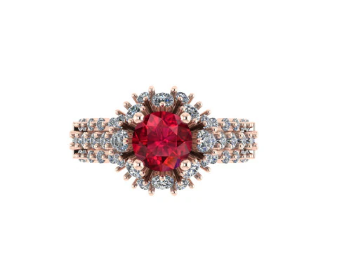 Women diamond ring 3d render 3D Print Model