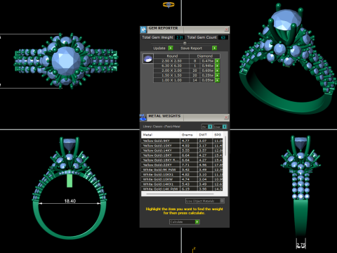 Women diamond ring 3d render 3Dプリントモデル