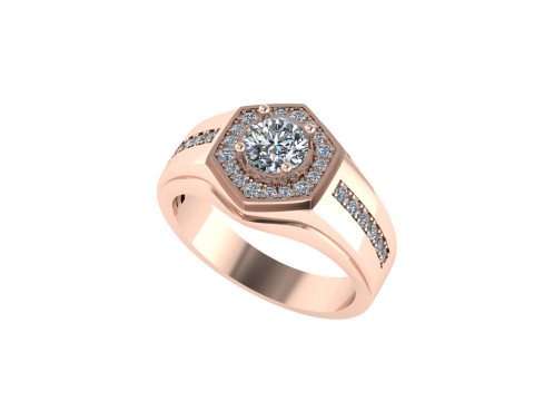 Men diamond ring 3d render - small version 3Dプリントモデル