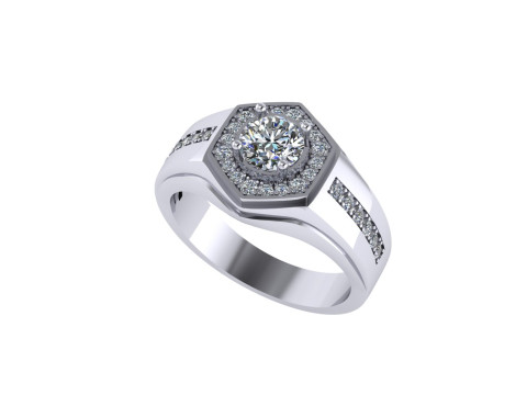 Men diamond ring 3d render - small version 3Dプリントモデル