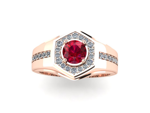 Men diamond ring 3d render - small version 3Dプリントモデル
