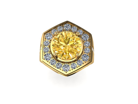 Men diamond ring 3d render - big version 3D Принт Модель