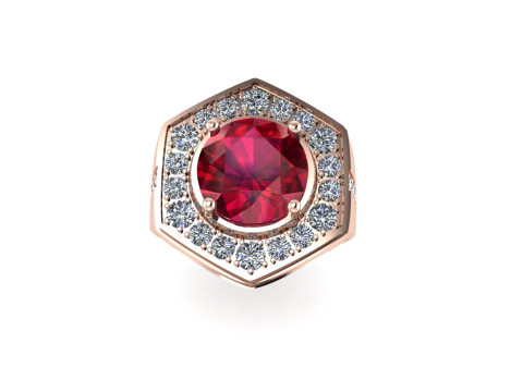 Men diamond ring 3d render - big version 3D Принт Модель