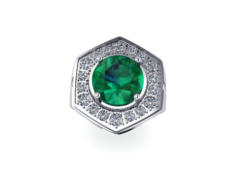 Men diamond ring 3d render - big version 3D Принт Модель