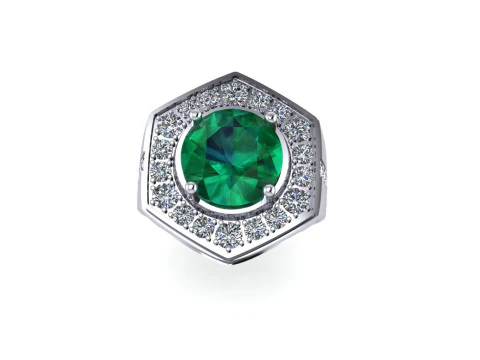 Men diamond ring 3d render - big version 3D Print Model