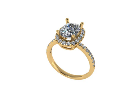 Cincin berlian wanita 3d render Model Cetak 3D