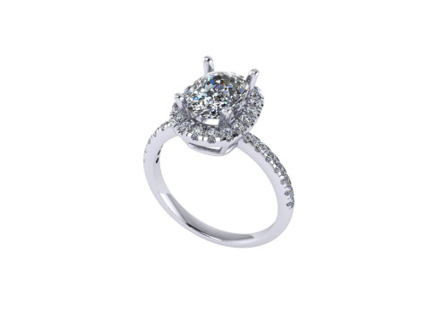 Women diamond ring 3d render 3D Print Model