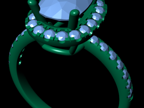 Women diamond ring 3d render 3D Print Model