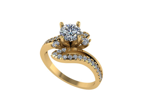 Women diamond ring 3d render 3Dプリントモデル