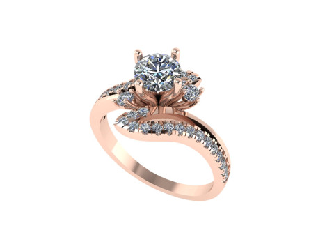 Women diamond ring 3d render 3Dプリントモデル