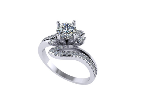 Women diamond ring 3d render 3Dプリントモデル