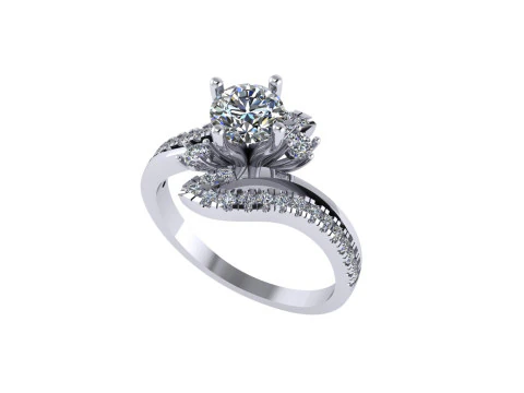 Women diamond ring 3d render 3D Print Model