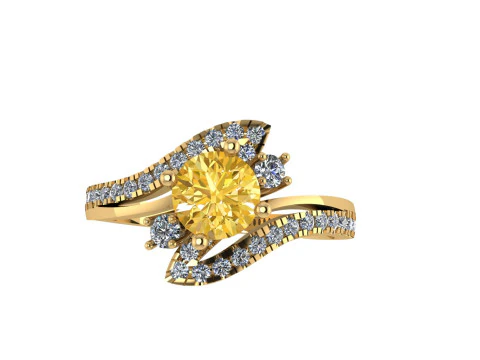 Women diamond ring 3d render 3D Print Model