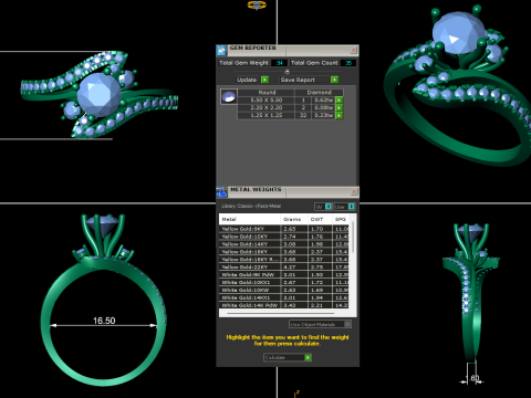 Women diamond ring 3d render 3Dプリントモデル
