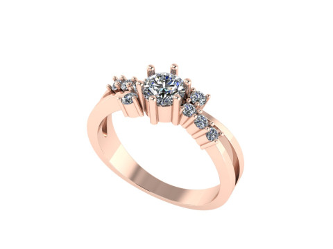 Women diamond ring 3d render 3D Print Model